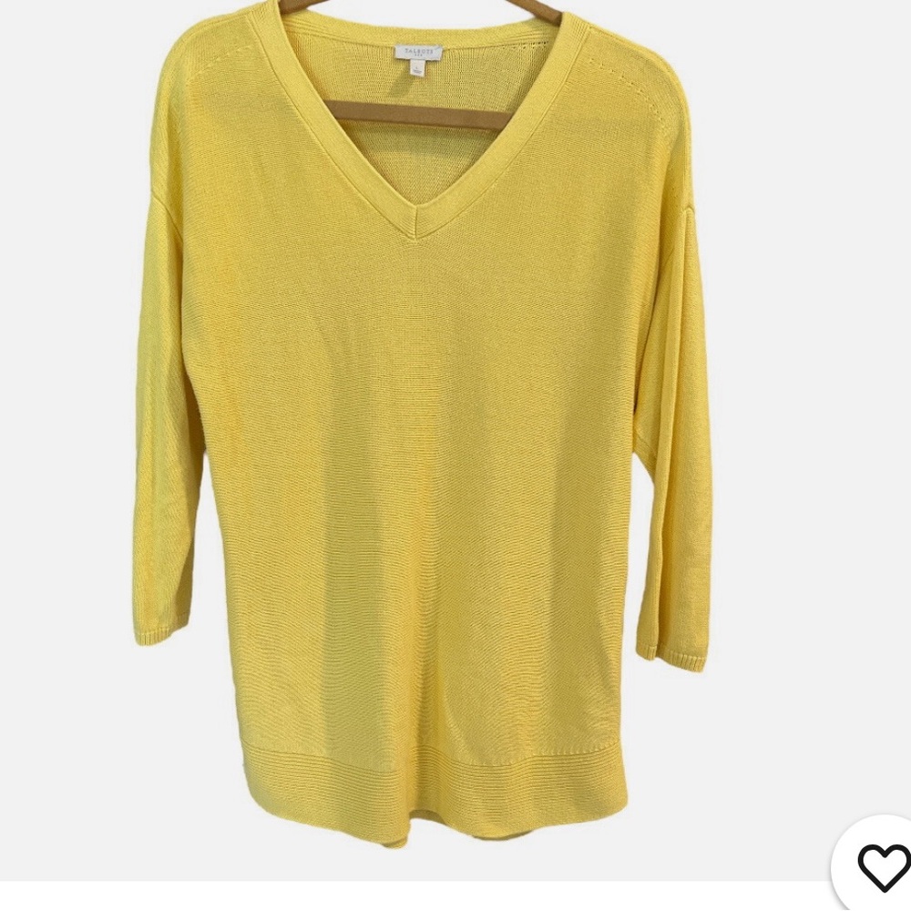 Talbots Sunny Yellow V-Neck Sweater